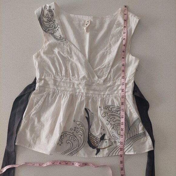 Floreat Anthropologie Koi Blouse 8 - Picture 8 of 11